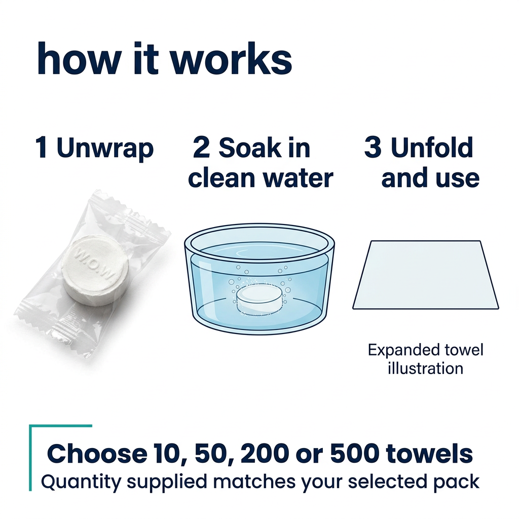 Small compressed towel
